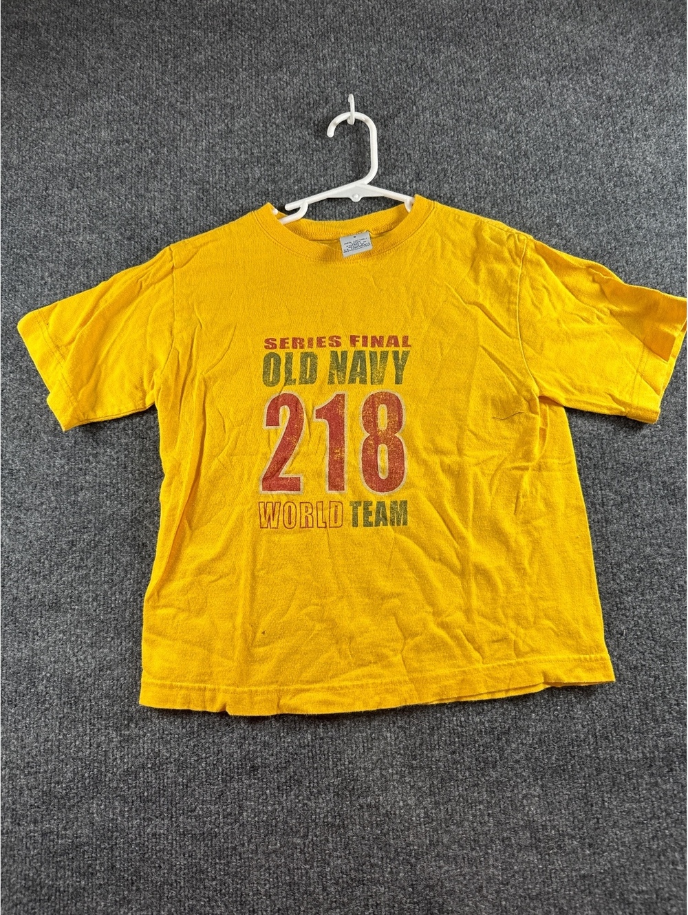 Old Navy Kids S Yellow Graphic T Shirt Series Final 218 World Team Cotton Tee